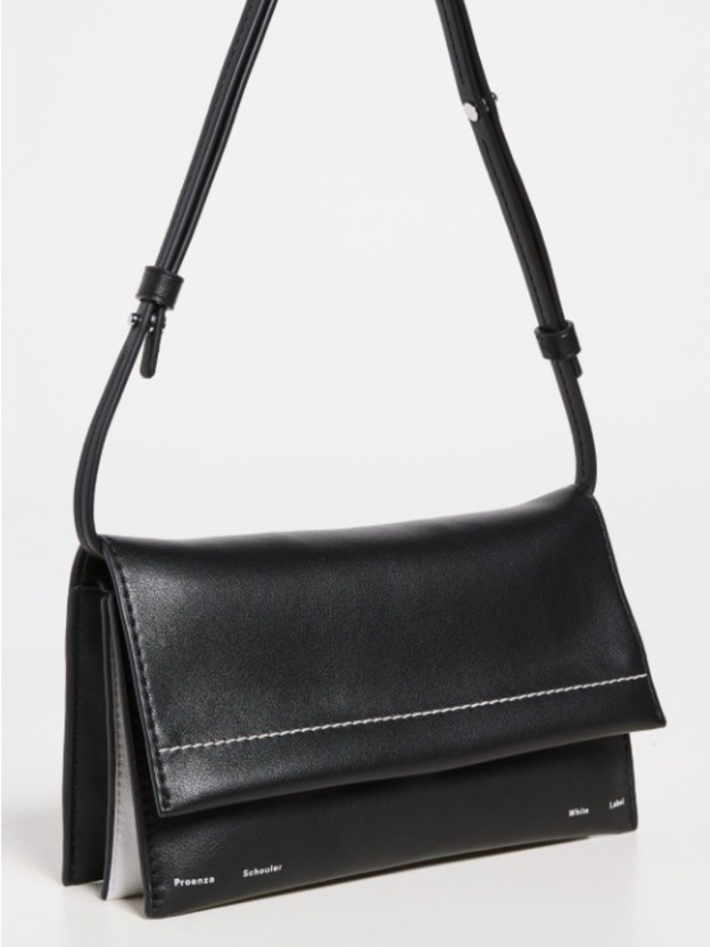 Proenza Schouler Black Leather Adjustable Strap Crossbody